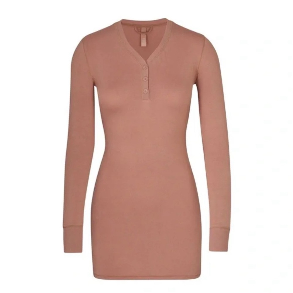 Skims Sleep Mini Henley Dress
